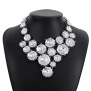 ( White K)occidental style exaggerating chain  Acrylic diamond retro fashion Ladies wind fashion necklace