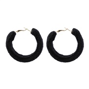 ( black) weave earrings cirque Earring woman Korean style lovely small fresh samll