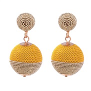 ( yellow)spring earring chain Alloy earrings woman occidental style geometry Earringearrings