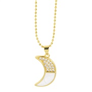 ( Moon)occidental style fashion brief star Moon pendant necklaceins retro all-Purpose clavicle chainnkb