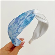 ( white width )Korean style small freshI wind  color fashion splice width Headband all-Purpose HeadbandF