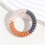 (grey ) frosting circle three color splice all-Purpose head rope leather