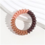 ( orange) frosting circle three color splice all-Purpose head rope leather