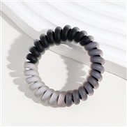 ( Black  Pale ) frosting circle three color splice all-Purpose head rope leather