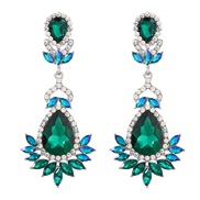 ( green)ins wind fully-jewelled colorful diamond earrings woman occidental style exaggerating Earring Alloy diamond sup