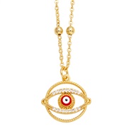 ( red)new eyes necklace woman occidental styleins wind eyes pendant clavicle chainnk