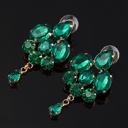 ( green)occidental style Earring drop crystal earrings woman ear stud Korean style fashion samll earringE