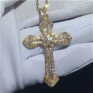 ( Gold)  fully-jewelled mosaic cross  fashion shine more diamond three color cross man woman pendant