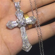 ( Silver)  fully-jewelled mosaic cross  fashion shine more diamond three color cross man woman pendant