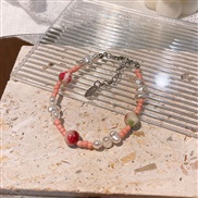 ( red Bracelet)Korea candy colors beads beads necklace sweet lovely woman wind samll clavicle chain