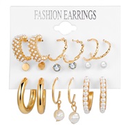 (52544)earrings set occidental style earrings creative earrings setins high-end