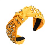 ( yellow) Headband occidental style Cloth Headband fully-jewelled temperament width