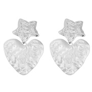( Silver)earrings Alloy earrings star heart-shaped earring occidental style exaggerating geometry Earring