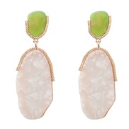 (green )earrings occidental style earrings Acetate sheet earring trend exaggerating Earring
