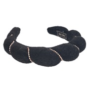 ( black)spring spring color velvet Headband occidental style Headband woman trend width head buckle