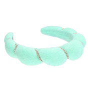 ( green)spring spring color velvet Headband occidental style Headband woman trend width head buckle