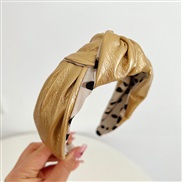 ( Gold ) occidental style leopard widthPU cortex Headband fashion black Headband woman