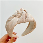 ( Beige width )KoreaI wind surface Headband Cloth width pattern Headband woman
