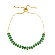 ( green)occidental style wind high color zircon bracelet brief fashion personality samll all-Purpose womanbra