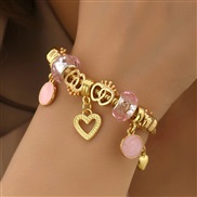 fashion  Metal all-PurposeDL concise Round love collocation personality woman bracelet