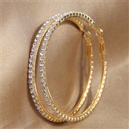 (6.0cm ) fashion concise flash diamond temperament woman circle