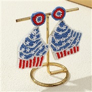(EZ4769bingqiling)E occidental style exaggerating Earring Autumn and Winter handmade beads earring woman earrings