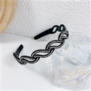 (White Diamond )elegant diamond head hair clip Korea Headband brief belt Headband Rhinestone width woman
