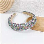 ( blue) Headband width Headband colorful beads trend head
