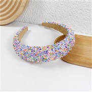 (color ) Headband width Headband colorful beads trend head