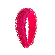 ( rose Red) Headband Korean style wind pure handmade exaggerating velvet Beads Headband width sweet day Headband