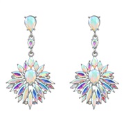 (AB color)colorful diamond earrings occidental style Earring woman Alloy diamond Rhinestone fully-jewelled exaggerating