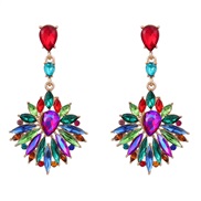 ( Color)colorful diamond earrings occidental style Earring woman Alloy diamond Rhinestone fully-jewelled exaggerating