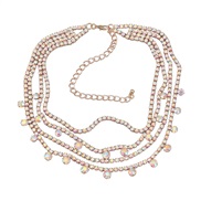 (AB color)necklace exaggerating occidental style necklace fully-jewelled multilayer lady Rhinestone diamond trend banqu