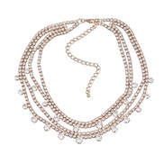 ( Gold)necklace exaggerating occidental style necklace fully-jewelled multilayer lady Rhinestone diamond trend banquet