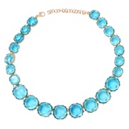 ( blue)geometry surface Round necklace clavicle chain head necklace woman temperament elegant