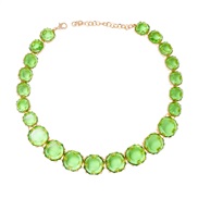 ( green)geometry surface Round necklace clavicle chain head necklace woman temperament elegant