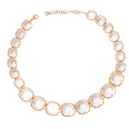 ( white)geometry surface Round necklace clavicle chain head necklace woman temperament elegant