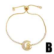 (B)occidental style eyes bracelet personality brief love zircon braceletbra