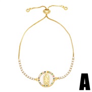 (A)occidental style wind fashion cross bracelet womanins brief diamond zircon braceletbrb