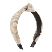 ( Beige)F occidental style personality fashion Headband  brief wind handmade weave width