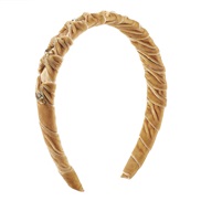 ( brown)F occidental style fashion pure color diamond Headband  retro brief velvet twining Ladies wind Headband