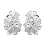( Silver)spring Alloy flowers earrings occidental style Earring woman trend exaggerating Metal flowers
