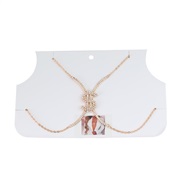 (AB color)occidental style chain Rhinestone fully-jewelled lady trend exaggerating Modeling