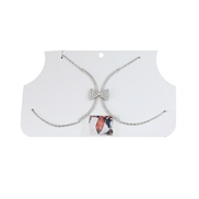 ( Silver)ins wind occidental style fully-jewelled chain bow woman trend exaggerating chain