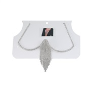 ( Silver)ins occidental style chain Rhinestone fully-jewelled woman trend exaggerating tassel chain