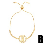 (B)occidental style fashion brief bracelet woman bronze gilded diamond braceletbrb