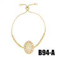 (brb94 A)occidental style fashion brief bracelet woman bronze gilded diamond braceletbrb