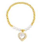( white)occidental style beads love zircon braceletins samll temperament Pearlbrb
