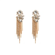 ( white)occidental style personality temperament long style Earring Metal claw chain tassel earrings woman trend super 