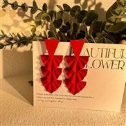 (E 1378  red) fashion brief triangle leaves earrings  samll occidental style earring Earring woman